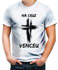 Camiseta Desgaste Jesus Venceu na Cruz Crist Gospel Deus 1