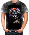 Camiseta Desgaste La Catrina Mexicana Dama Esqueleto 4