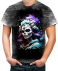 Camiseta Desgaste La Muerte Mexicana Dama Esqueleto 2