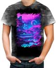 Camiseta Desgaste Landscape Futuro Vaporwave 9