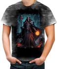 Camiseta Desgaste Lich Ancião Desenhado Magia 16