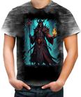 Camiseta Desgaste Lich Ancião Desenhado Magia 2