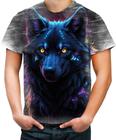 Camiseta Desgaste Lobo Dark Silhueta Fantasmagórica 1