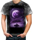 Camiseta Desgaste Lua Púrpura Luar Roxo Moon Lunar 5