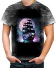 Camiseta Desgaste Navio Pirata Fantasma Spectral Ship 4