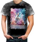 Camiseta Desgaste Páscoa Coelhinho Explosão de Cores 6