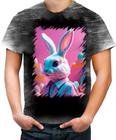 Camiseta Desgaste Páscoa Coelhinho Traços Vaporwave 5