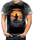 Camiseta Desgaste Pesca Esportiva Pôr do Sol Peixes 20 - Kasubeck Store