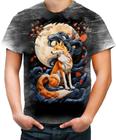 Camiseta Desgaste Raposa Japonesa Kitsune Lenda 6