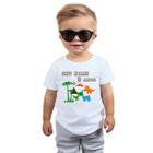 Camiseta Dinossauros Floresta Camisa Personalizada Blusa Infantil e Juvenil Algodão com Poliéster