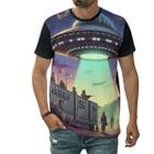 Camiseta Disco Voador Sobre Área Militar Soldados Et Ufo