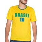 Camiseta Do Brasil Masculina Copa Do Mundo Gola Redonda