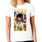 Camiseta Dragon Ball Z Goku Branca Feminina05