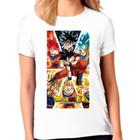 Camiseta Dragon Ball Z Goku Branca Feminina12