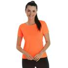 Camiseta Dry Fit Feminina Baby Look Esportiva Proteção UV