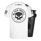 Camiseta dry fit padrão branco gg + shaker