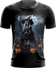 Camiseta Dryfit Bruxa Caveira Halloween 18