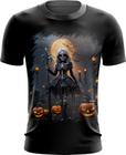 Camiseta Dryfit Bruxa Caveira Halloween 3