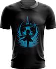 Camiseta Dryfit Bruxa Halloween Azul Festa 9