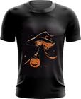 Camiseta Dryfit Bruxa Halloween Laranja Festa 1