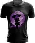 Camiseta Dryfit Bruxa Halloween Púrpura Festa 12
