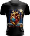 Camiseta Dryfit Coração de Ouro Líquido Gold Heart 5