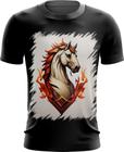 Camiseta Dryfit de Cavalo Flamejante Fire Horse 2