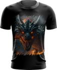 Camiseta Dryfit Dragão Dragon Chamas Infernal Fogo 2