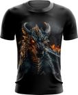 Camiseta Dryfit Dragão Dragon Chamas Infernal Fogo 3