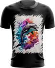 Camiseta Dryfit Golfinho Inteligência Arte Pintura 5