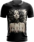 Camiseta Dryfit Pintura a Carvão Mulher Arte 33