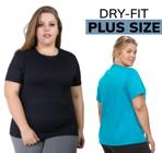 Camiseta Dryfit Plus Size Feminina Academia Treino Malha