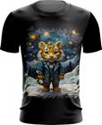 Camiseta Dryfit Tigre Noite Estrelada Van Gogh 5