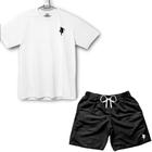 Camiseta e Bermuda Plus Size Tactel Esportes Dibre Kit Verão G1 a G5
