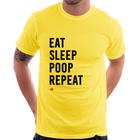 Camiseta Eat, Sleep, Poop, Repeat - Foca na Moda