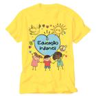 Camiseta Educação Infantil amarela Professora Pedagogia