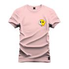 Camiseta Emoji Metade Peito Varias Cores Estampada Confortável