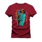 Camiseta Especial Plus Size Premium Estampada Caveira Universe