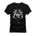 Camiseta Especial Plus Size Premium Estampada King OF Gorila