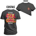 Camiseta Especial Plus Size Premium Estampada Pixe Slam Cool Frente e Costas