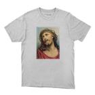 Camiseta Estampa Jesus Cristo Coroa de Espinhos Algodao Masculina Religiosa Domingo de Ramos