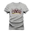 Camiseta Estampada 100% Algodão Unissex T-shirt Confortável Wild West