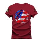 Camiseta Estampada Algodão Premium Confortável Caveira American