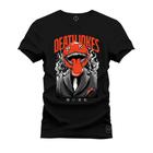 Camiseta Estampada Algodão Premium Confortável Death Lonkes