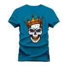 Camiseta Estampada Algodão Premium Confortável King OF Caveirão
