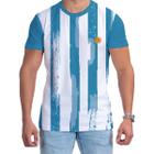 Camiseta Estampada Bandeira Argentina Futebol 2022 Masculina