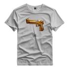 Camiseta Estampada Desert Eagle Gold Gun Coleção Shap Life