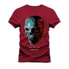 Camiseta Estampada Malha Premium T-Shirt Caveira Rether