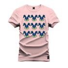 Camiseta Estampada Malha Premium T-Shirt Coelinhos Multiplicados