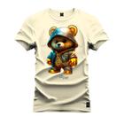 Camiseta Estampada Malha Premium T-Shirt Urso Blindado